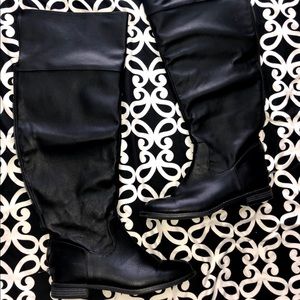Knee high wide width boots